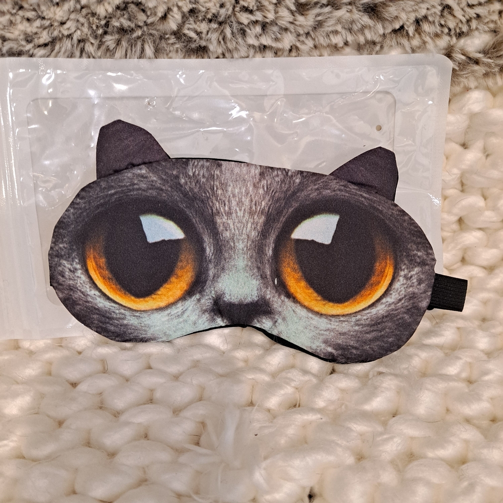 Cat Eye Sleep Mask - Black and Orange
